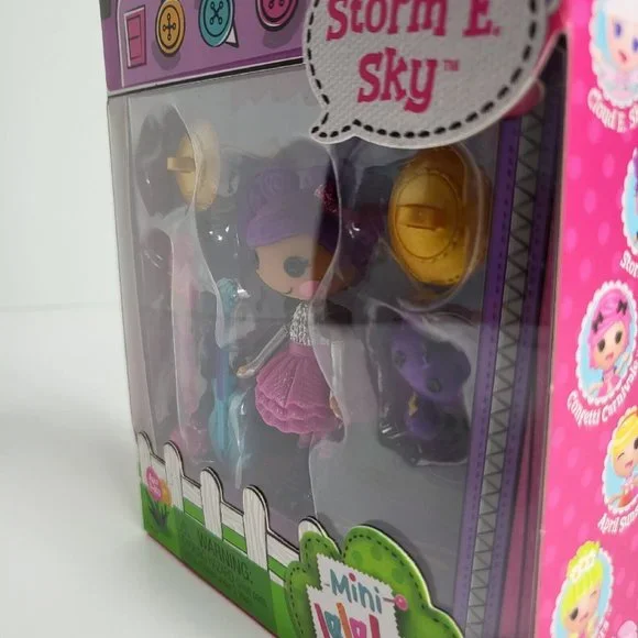 Mini Lalaloopsy Figure Doll Storm E. Sky 3" Accessories Rocking Rebel Cat New - Picture 13 of 15